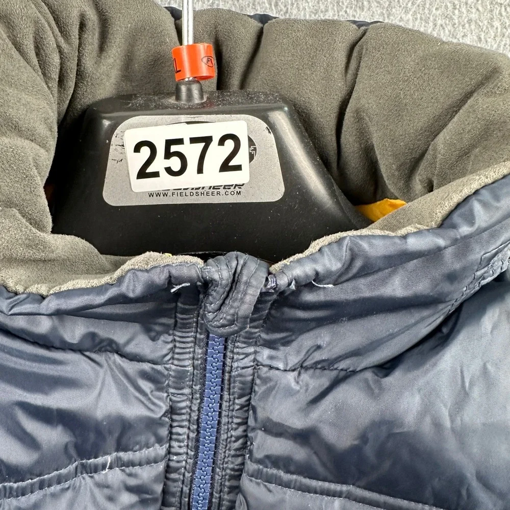 Gap Puffer Jacket Kids L (10) Navy Blue‎ Down Filled Fall Quilted Full Zip
